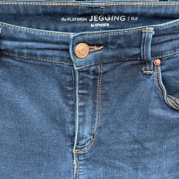 Chico’s Jeggings Jeans 0.5 6 Dark Wash Stretch Skinny - Picture 2 of 3